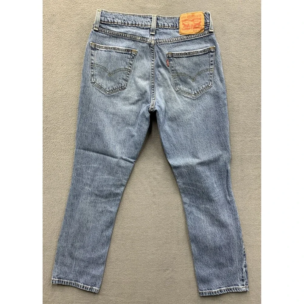 Levi's 541 Denim Jeans Men's Athletic Taper Blue Distressed Broken In Size 30X30